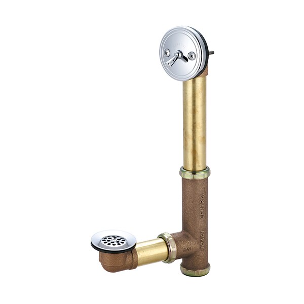 Multi-Tub Trip Lever Bath Drain, Polished Chrome, Weight: 4.86